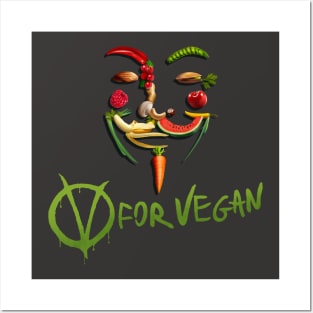 V for Vegan Posters and Art